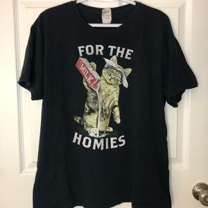 Cat Graphic T-Shirt Size Large